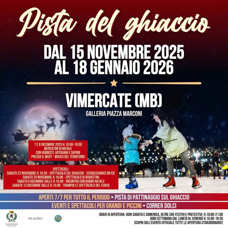pista pattinaggio ghiaccio vimercate