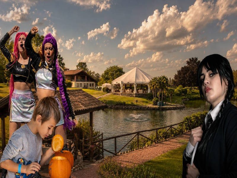 Villaggio delle Zucche al Parco Le Cicogne: Meno di un'ora da Monza con Zucca Gratis e e show professionali con Huntrix e Mercoledì 